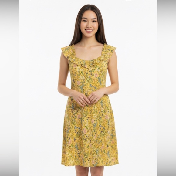 Old Navy Yellow Sundress Sleeveless Flutter Scoop size XLarge - Picture 1 of 7